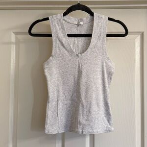 Women’s Z Supply Grey Fitted Crop Tank Top, Size Small